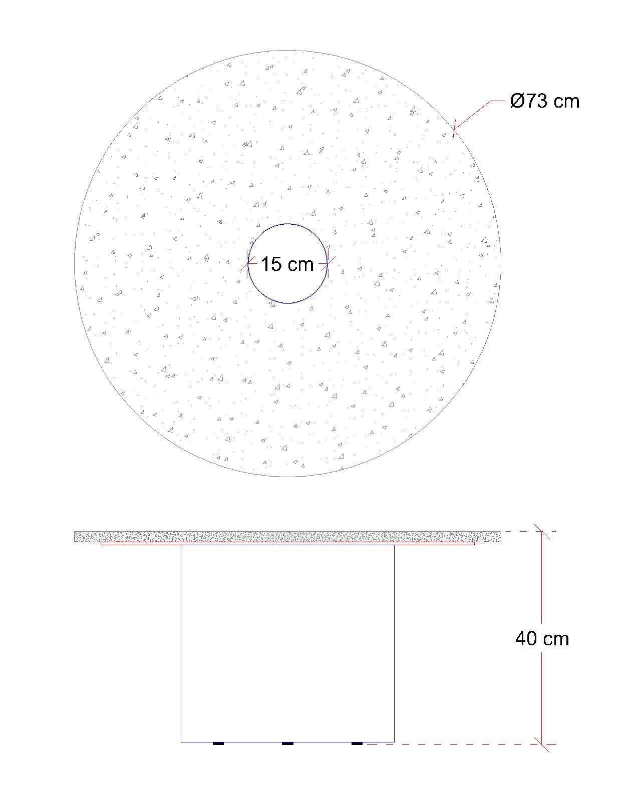 The Classic Travertine (Black Round Base)