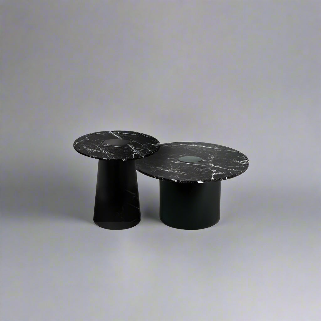 The Classic Black Spanish (2 Tables-Round & Cone Base)