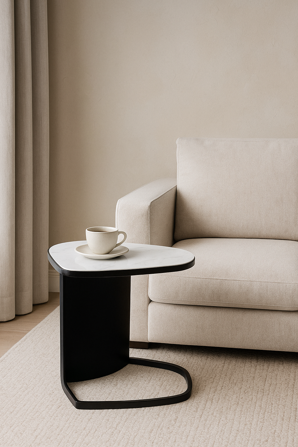 L-Shape Curve (Greek Calacatta Blanco Marble)