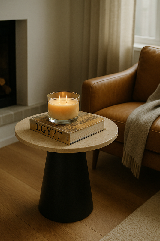 The Classic Travertine (Black Cone Base)