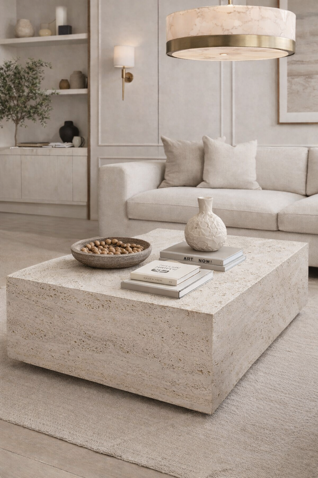 Signature Travertine Coffee Table