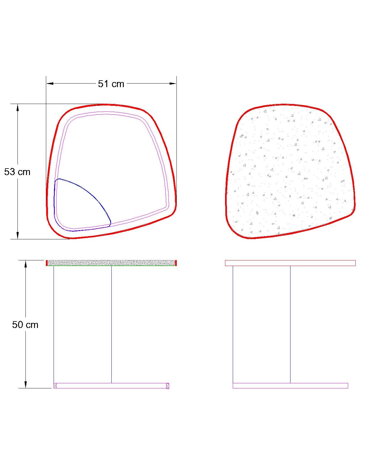 L-Shape Curve (Black Spanish Marble)