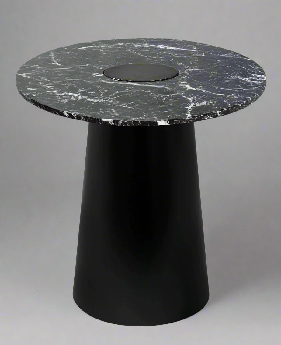 The Classic Black Spanish (2 Tables-Round & Cone Base)