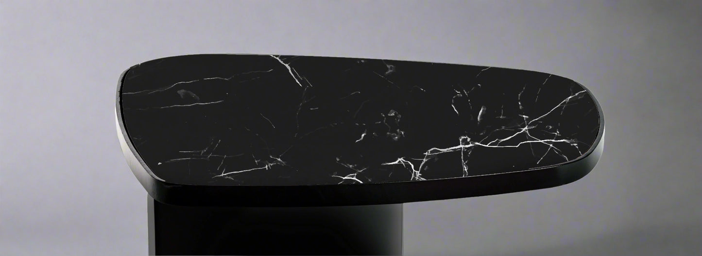 L-Shape Curve (Black Spanish Marble)