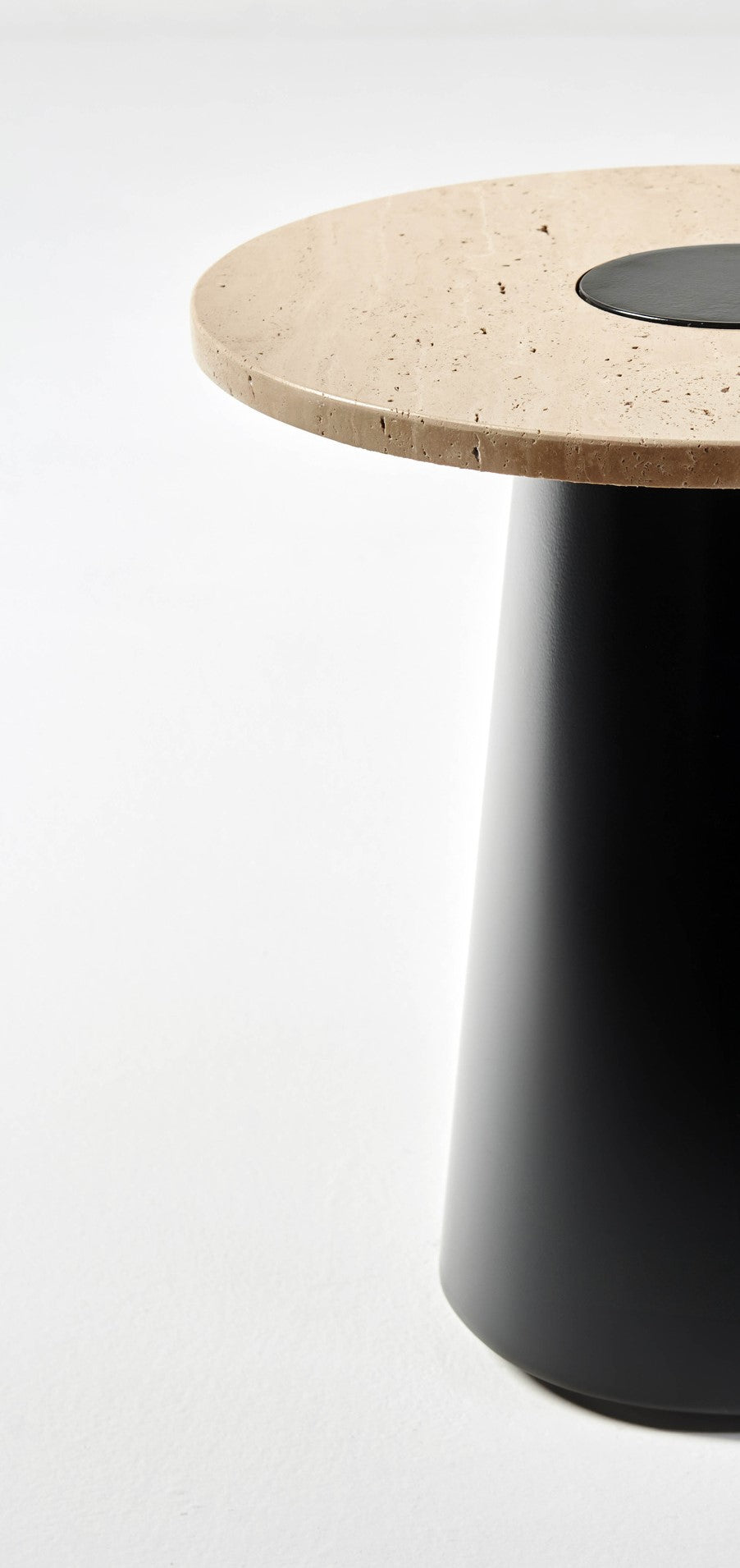 The Classic Travertine (2 Tables-Round & Cone Base)