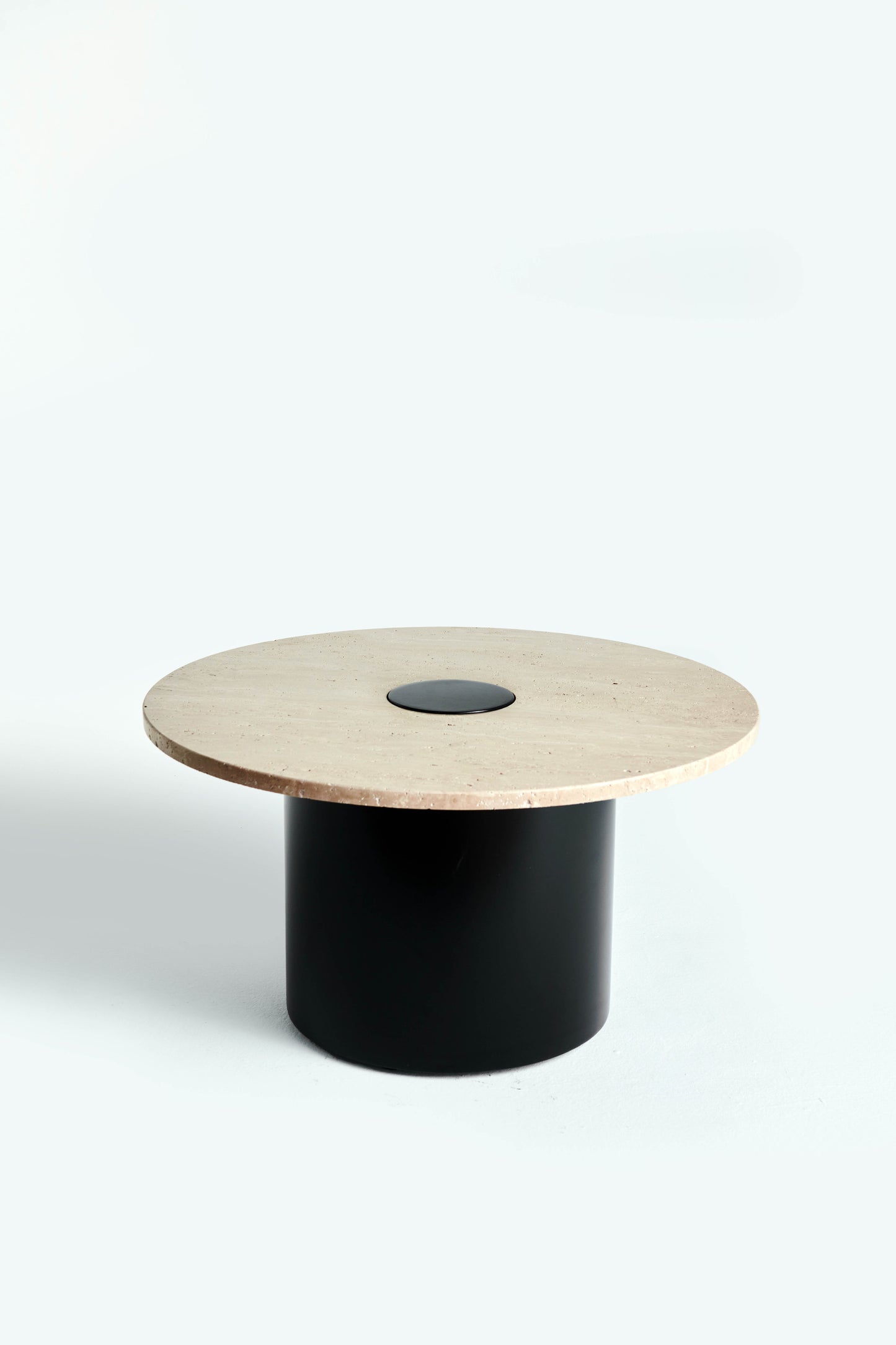 The Classic Travertine (Black Round Base)